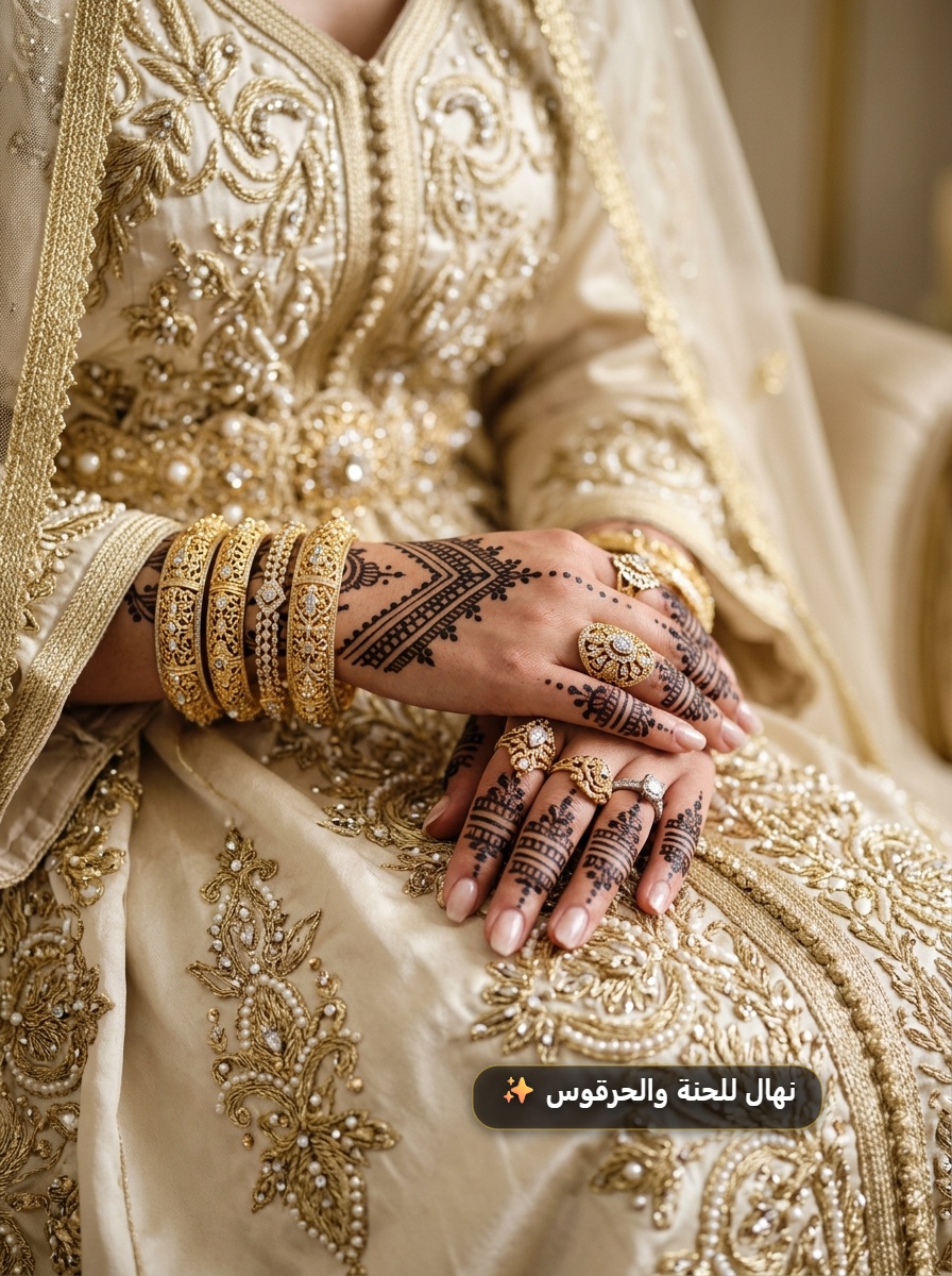تصميم حنة فخم - صالون نهال للحنة والحرقوس